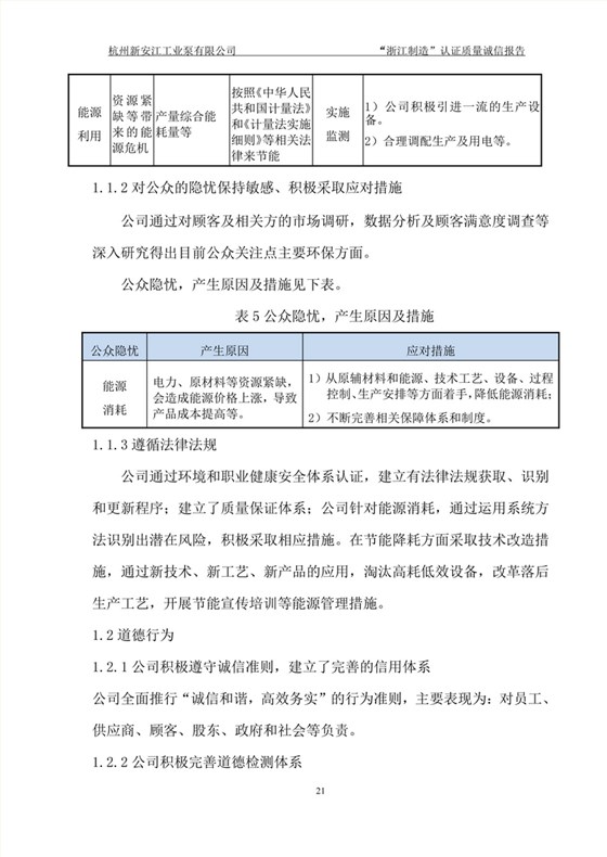 杭州新安江工業(yè)泵有限公司質(zhì)量誠信報告-21