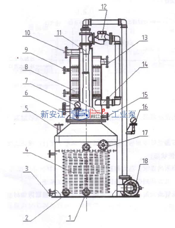 水噴射真空機組結構圖(立式)